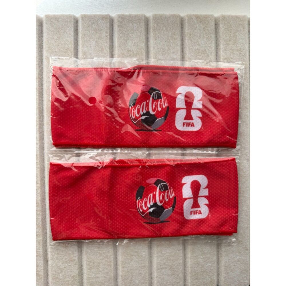 Coca-Cola FIFA World Cup 2026 Headband Set of 2 New Sealed